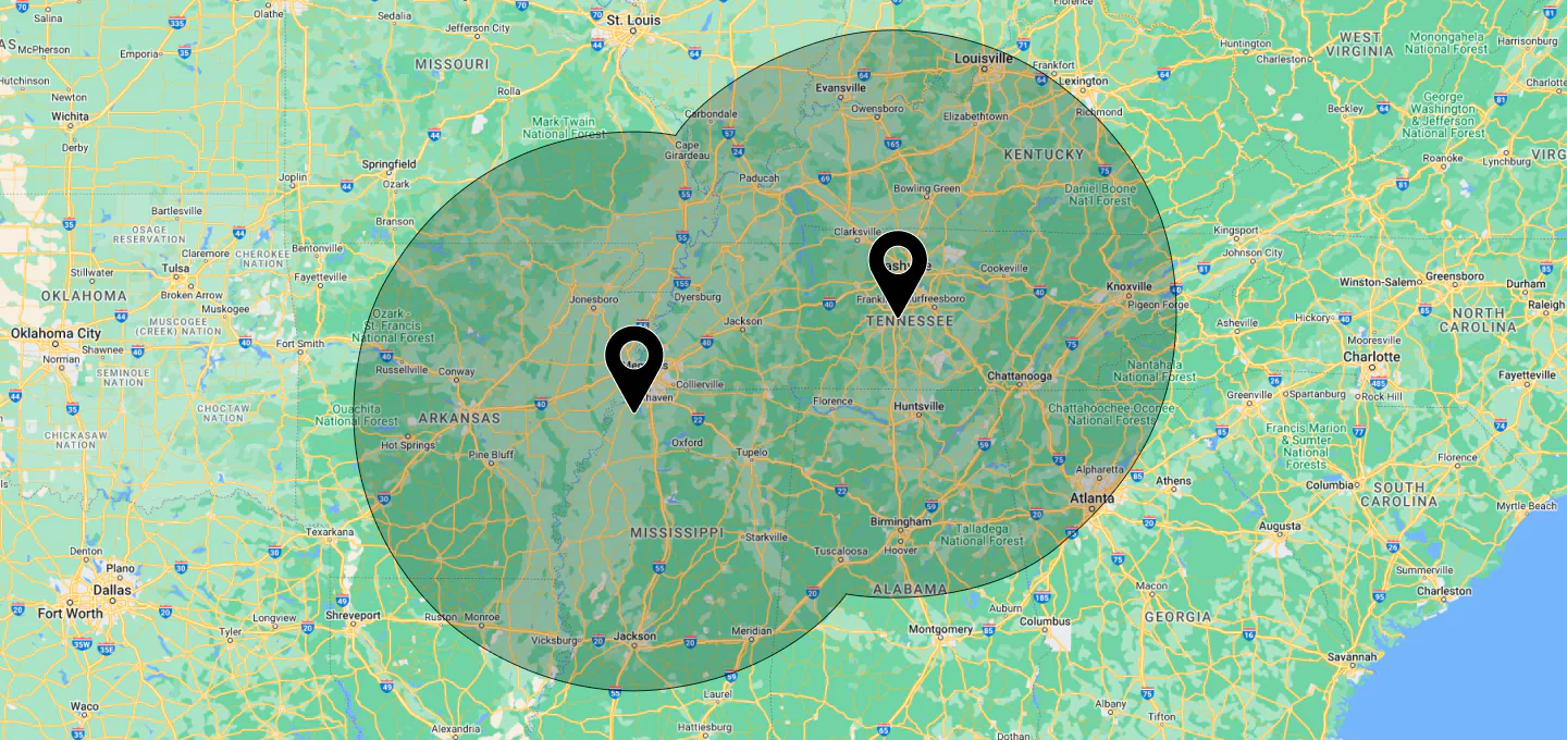 Map Form Full Nashville Memphis